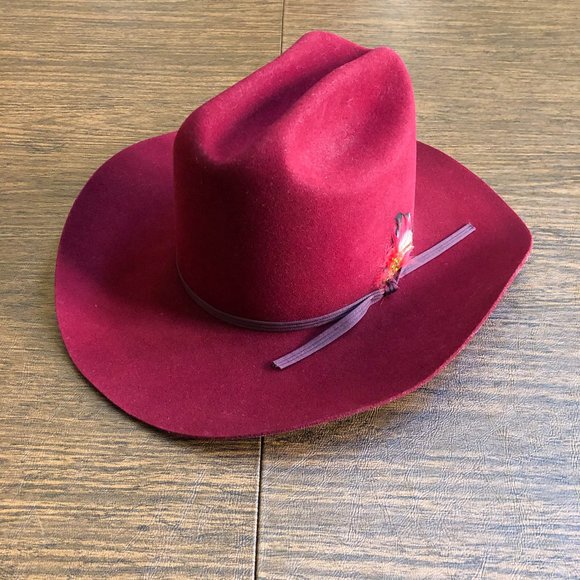 Eddy Hats by Chris Eddy Cowboy Hats Red Durofelt - Picture 1 of 8